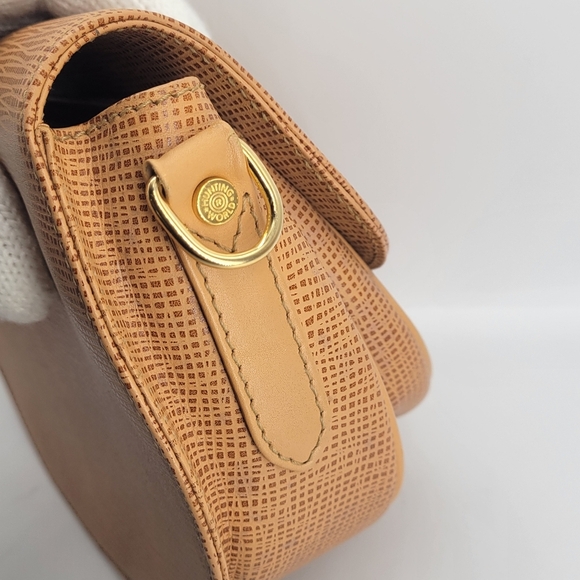 HUNTING WORLD Shoulder Bag Tan Tone Japan Made in Italy "No strap" Excellent - Picture 9 of 14